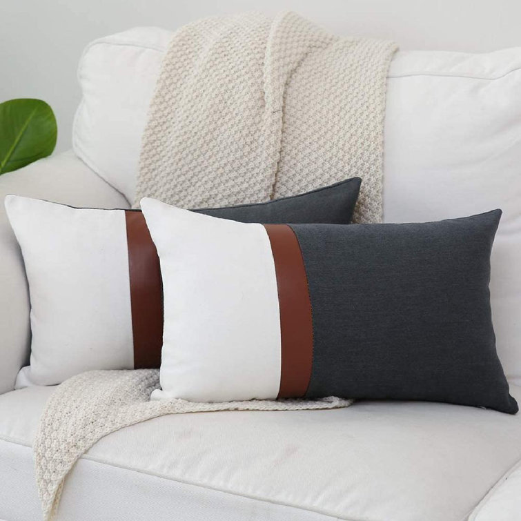 Latitude Run Farmhouse Lumbar Pillow Cover For Couch Safa Bed